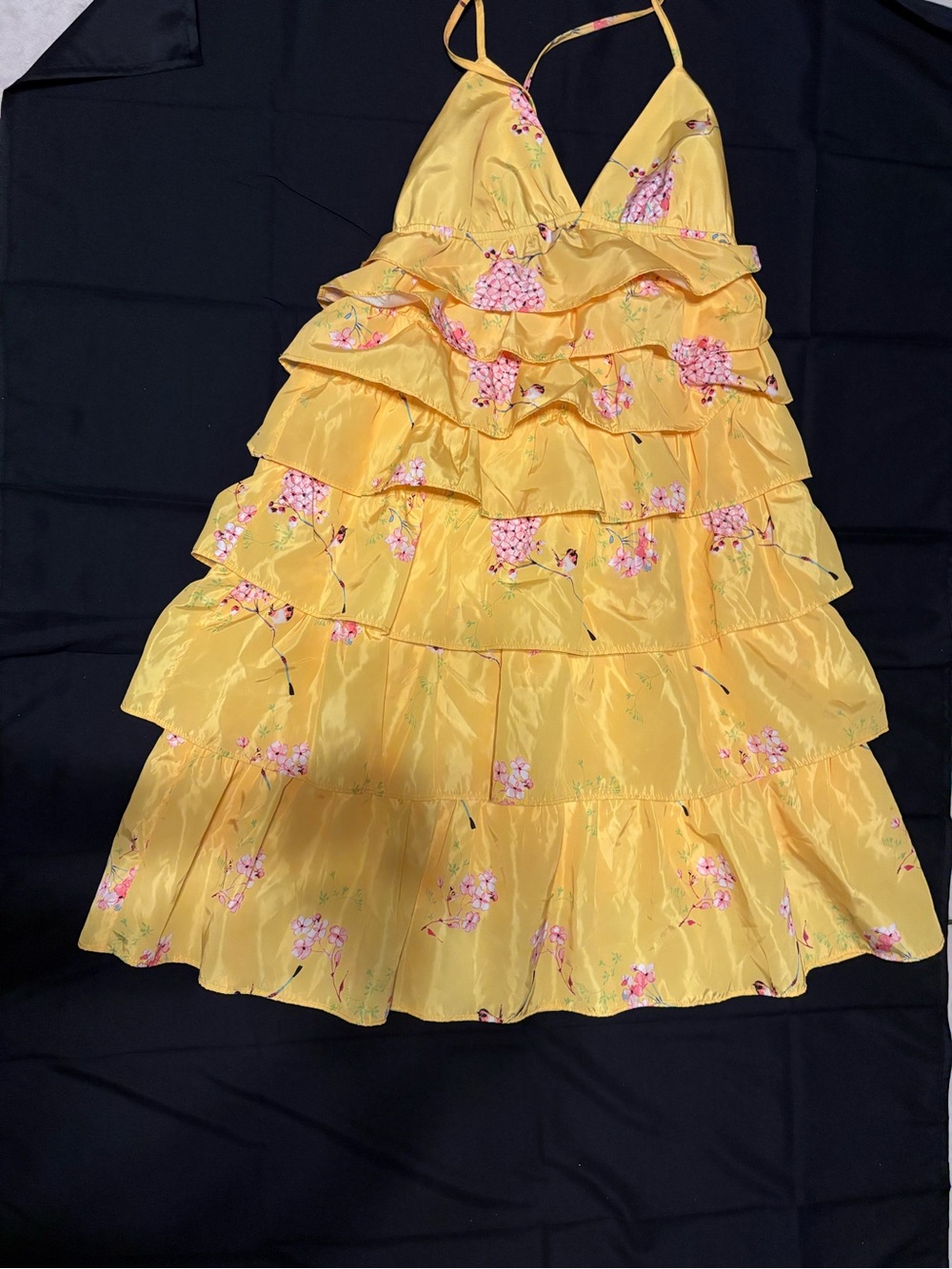 Buddy Love Yellow Floral Tiered Ruffle Dress
